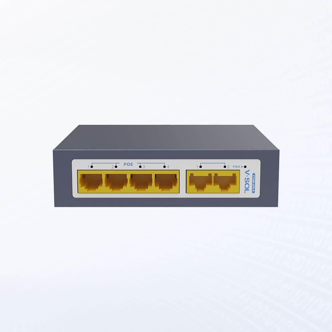 Serie PoE V1500 — Unmanaged PoE Switch (V1500 PoE Series), vista 2