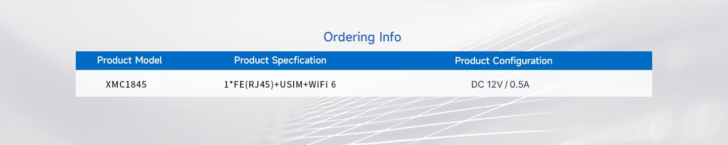 XMC1845 — Compact LTE CAT4 CPE, vista 8