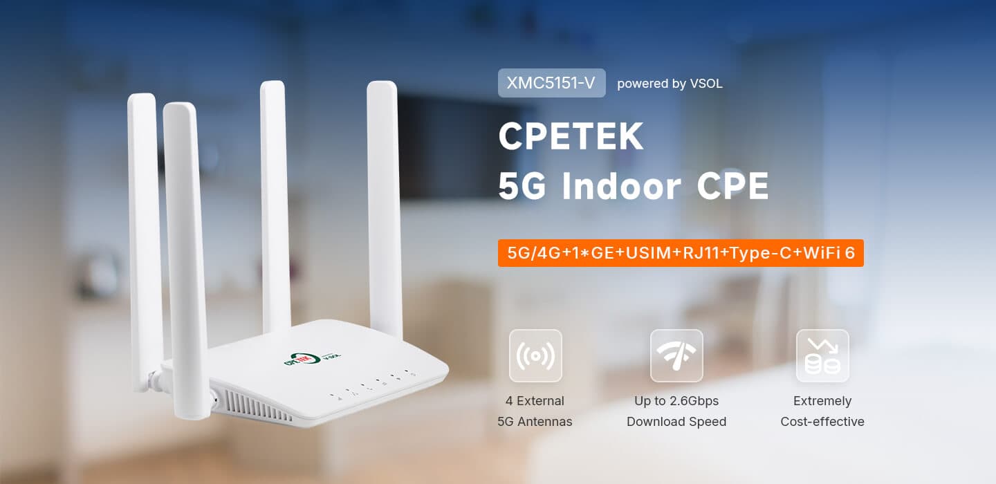 XMC5151-V — 5G Indoor CPE (with RJ11), vista 7