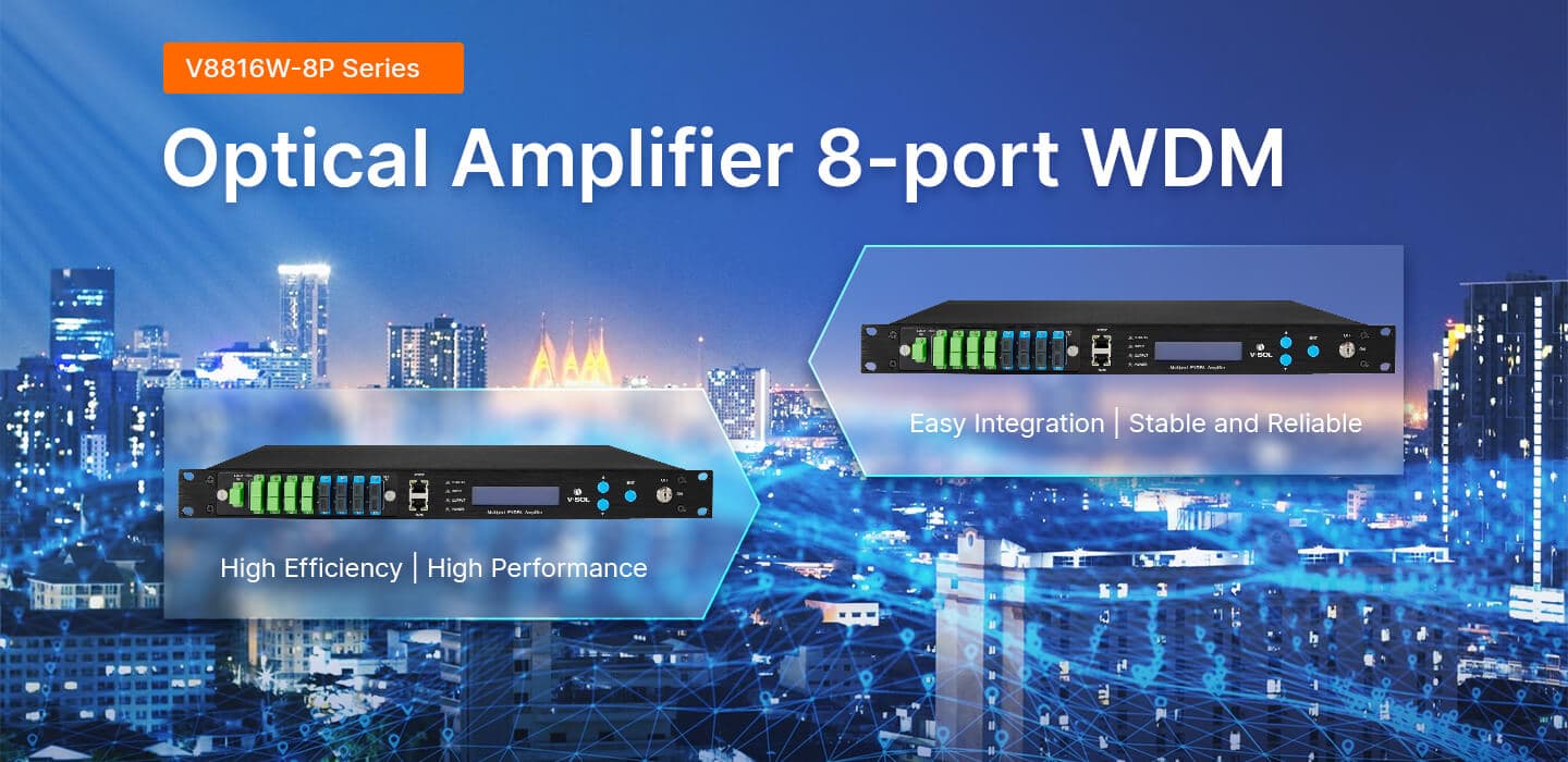 V8816W-8P — 8 Port 1550nm PON EYDFA, vista 2