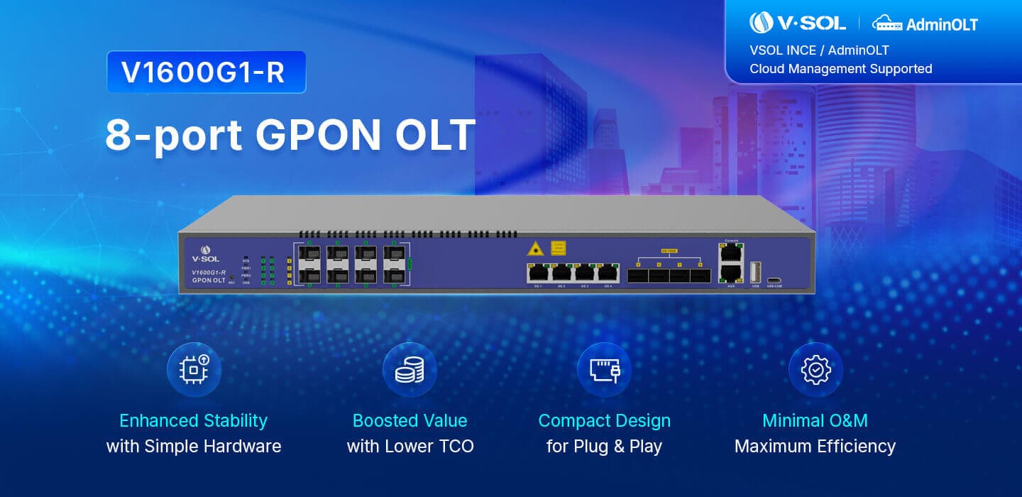 V1600G1-R — 8 Port GPON OLT, vista 6