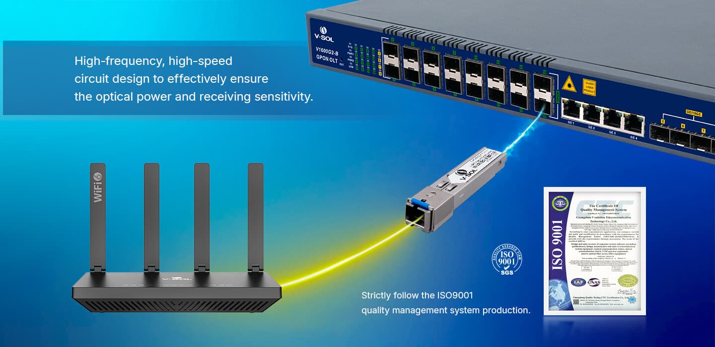GPON OLT SFP C++++ Optical Module, vista 4