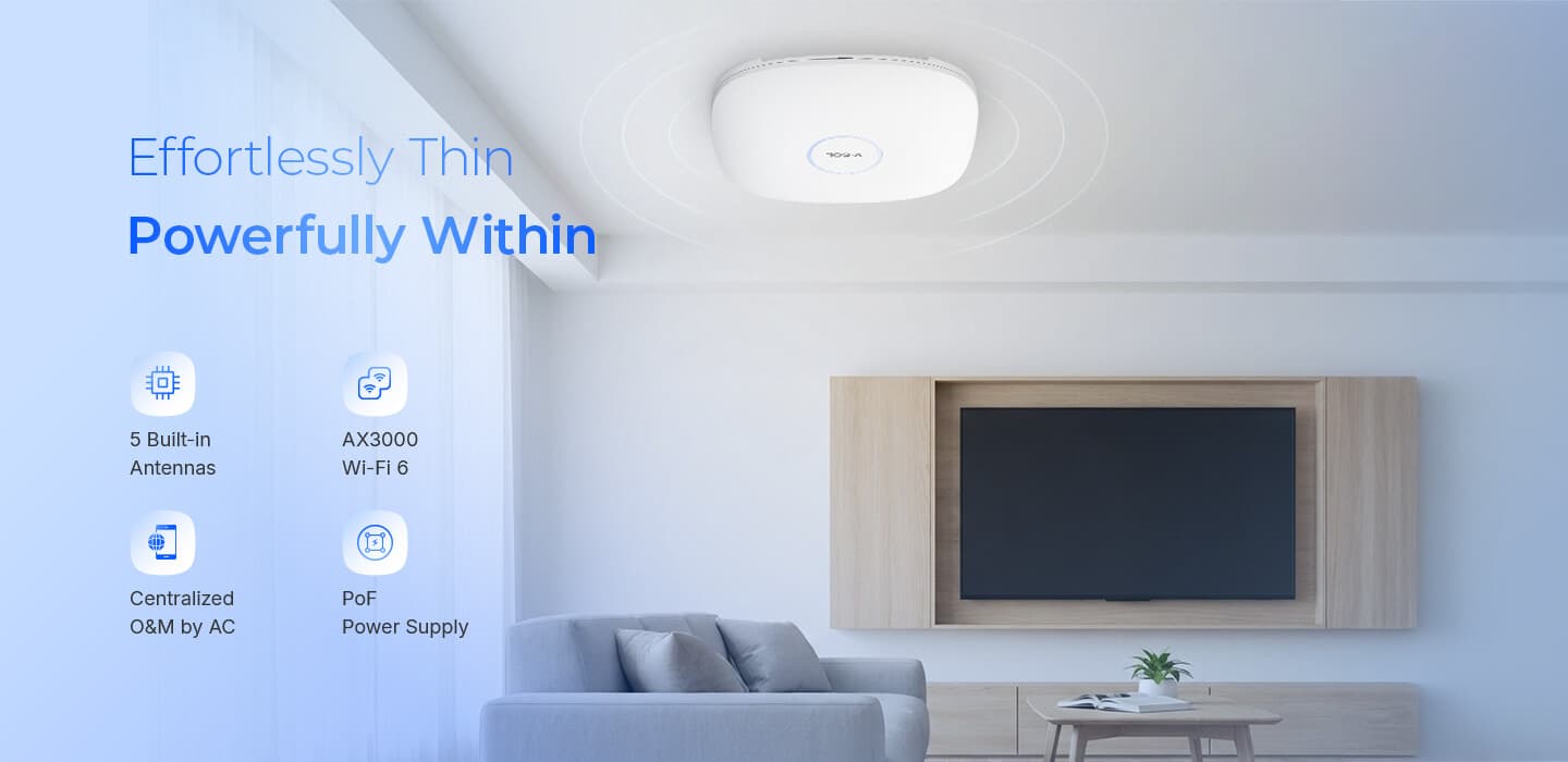 V2801AX30C-A Air — 1XPON(PoF)+1GE+Wi-Fi 6 Ceiling Installation ONT, vista 7