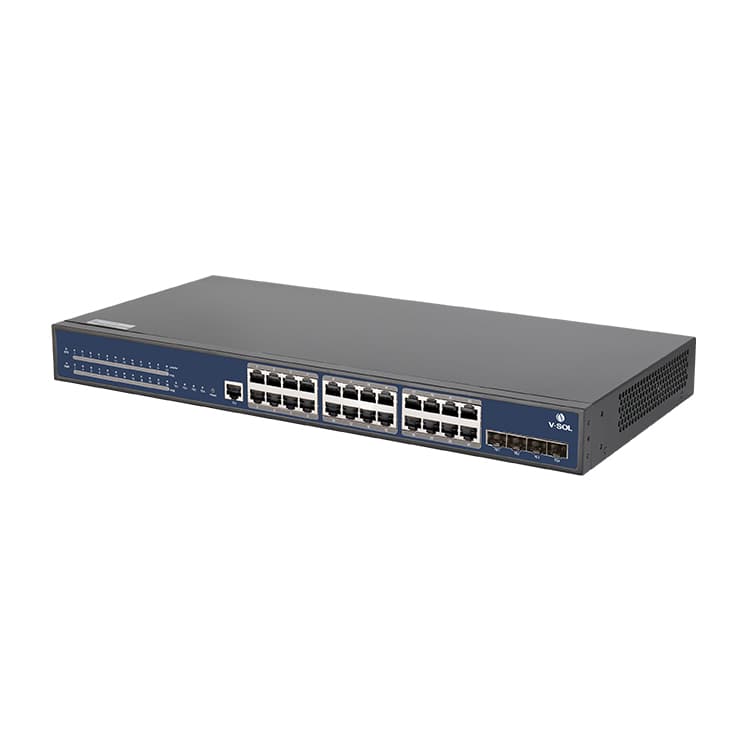 V3528-P — 24*GE(RJ45, POE)+4*10GE/GE(SFP+) Switch, vista 2