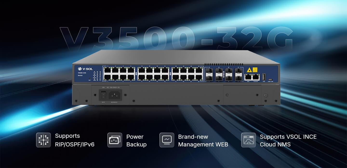 V3500-32G — L3 Managed 24-Port Gigabit Ethernet Switch, vista 6
