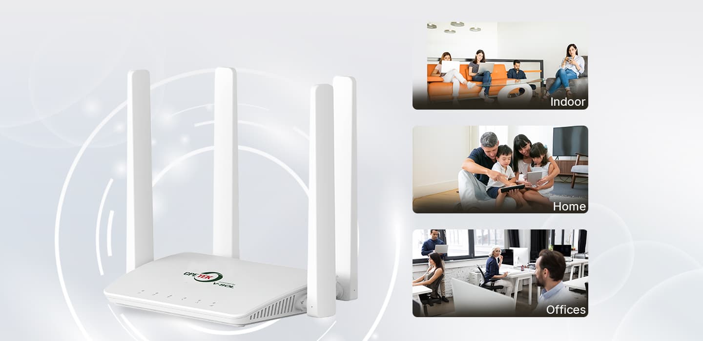 XMC1843 — 4LAN Ports LTE CAT4 CPE, vista 10