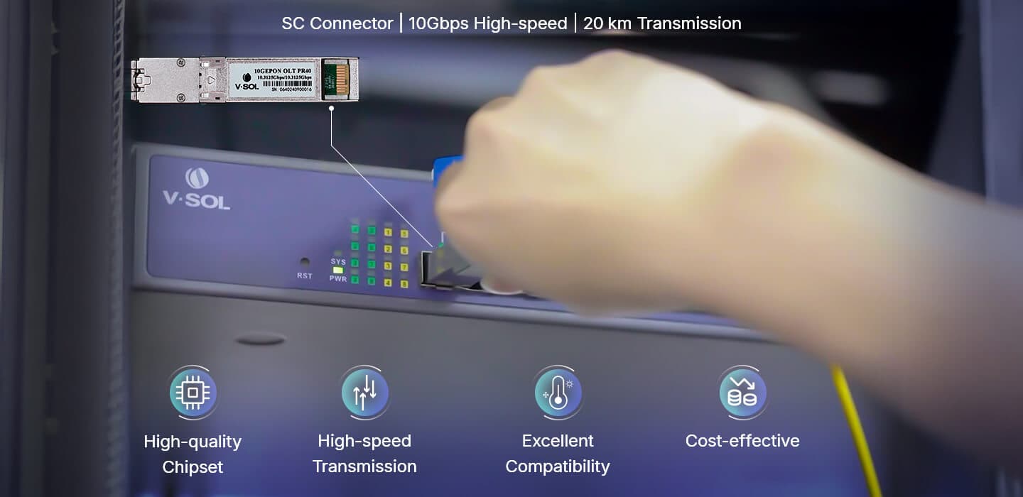 10G EPON OLT SFP+ PR40 Optical Module, vista 3