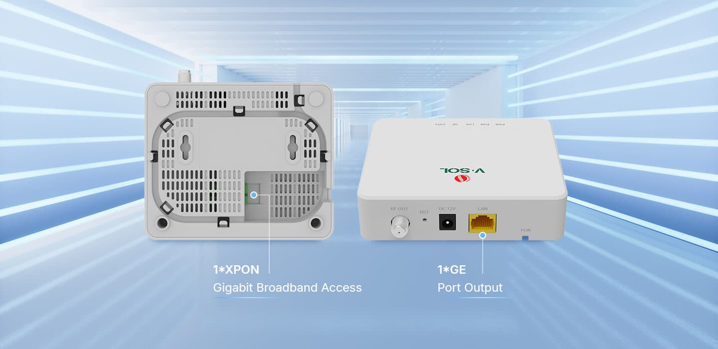 V2801T — XPON+1GE+CATV ONT, vista 6