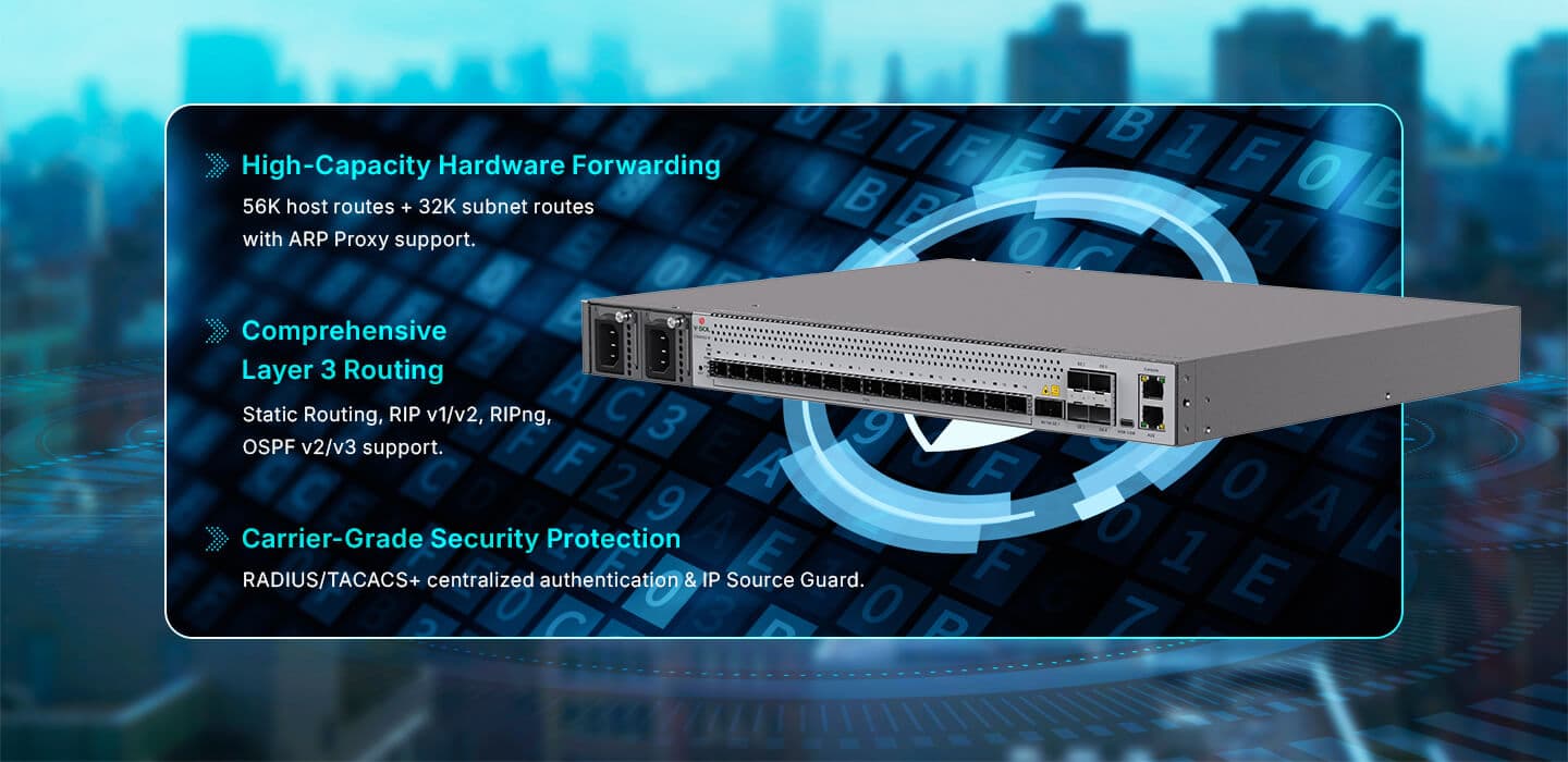 V3600G2-R — 16 Port 10G Combo PON OLT, vista 10