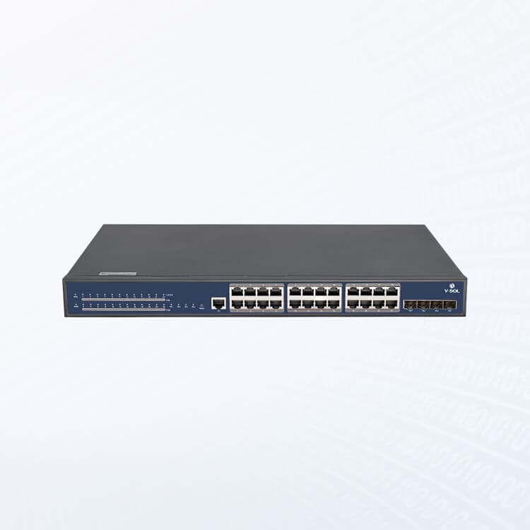 V3528-P — 24*GE(RJ45, POE)+4*10GE/GE(SFP+) Switch