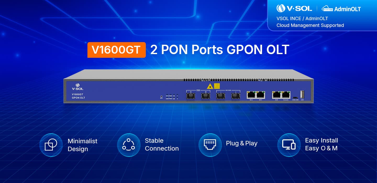 V1600GT — 2 Port GPON OLT, vista 5