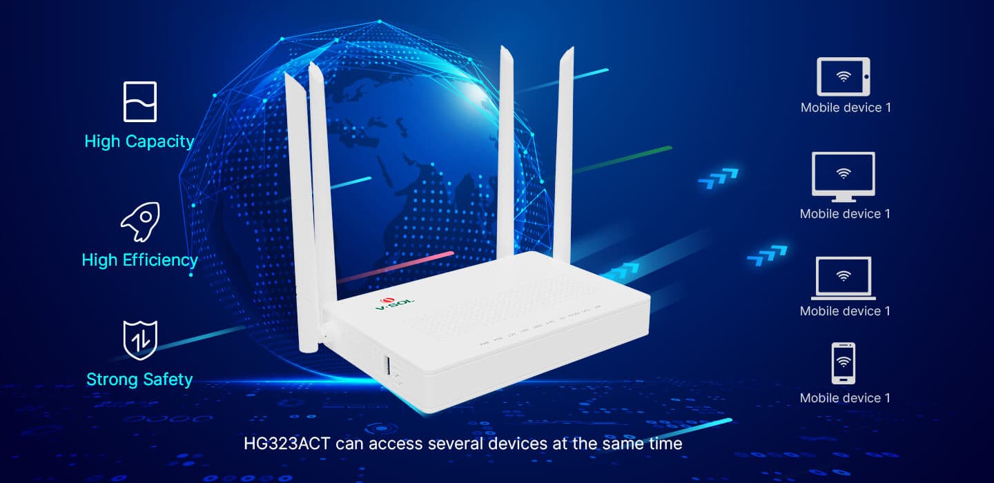 HG323ACT — 2GE+1POTS+Wi-Fi 5+CATV HGU, vista 10