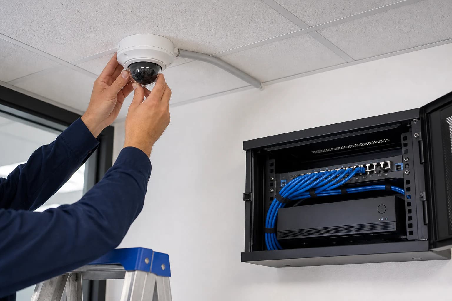 Instalación ordenada para CCTV y videovigilancia